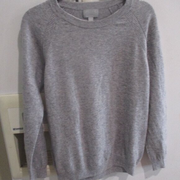 Pure collection gray 100% cashmere sweater M 12 - Picture 1 of 2